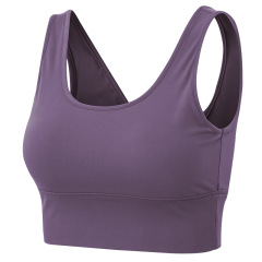 detachable cup padding women yoga bra top V hollow out sexy gym bra