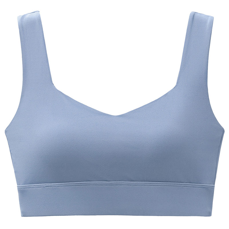 women yoga bra top V collar U hollow out sexy back gym bra with detachable cup padding