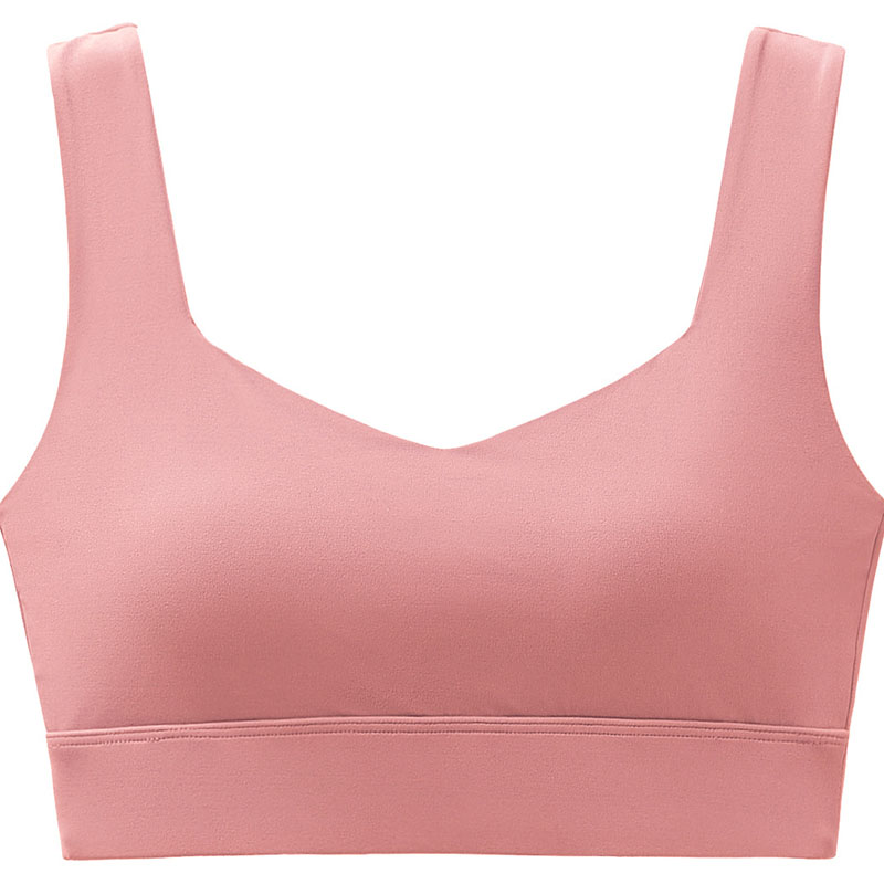 women yoga bra top V collar U hollow out sexy back gym bra with detachable cup padding