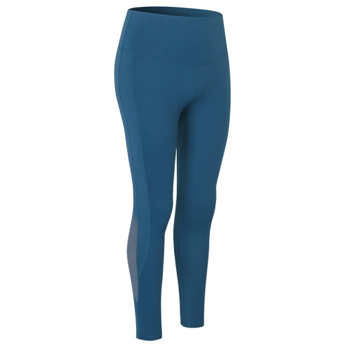 buttery soft nylon peached high waist yoga gym leggings with mesh patchwork women sport tight yoga pants