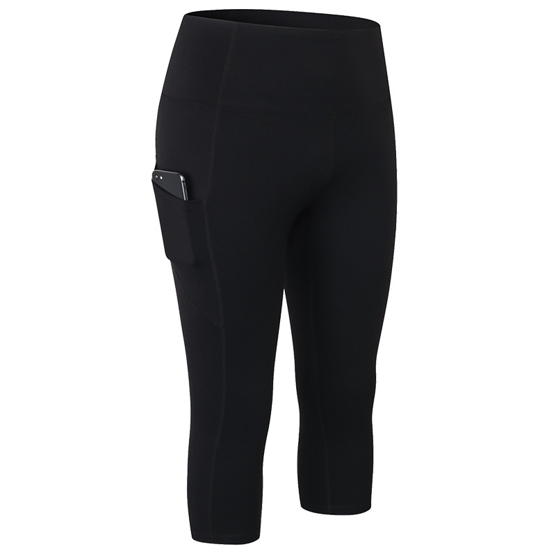 pure high waist yoga cript pants with phone pocket gym legging tight
