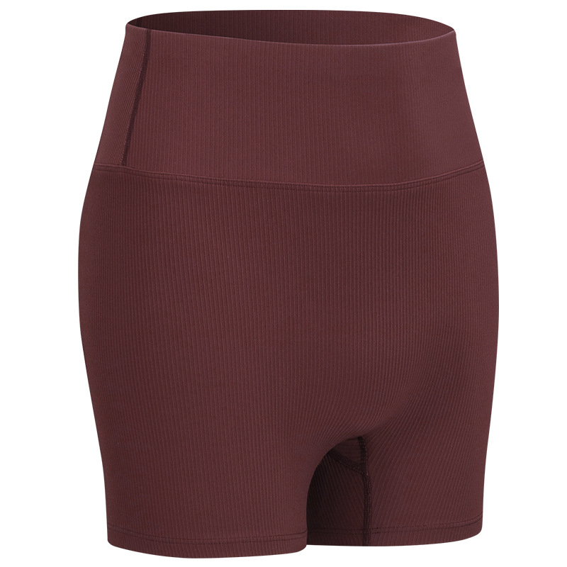 stair stretchy fabric yoga gym shorts without front seam