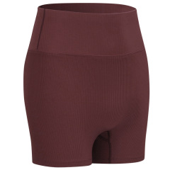 stair stretchy fabric yoga gym shorts without front seam