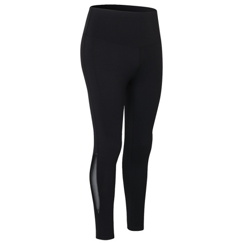 buttery soft nylon peached high waist yoga gym leggings with mesh patchwork women sport tight yoga pants