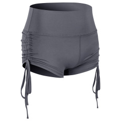 tunnel string tie up yoga shorts high waist butt lift gym sport short