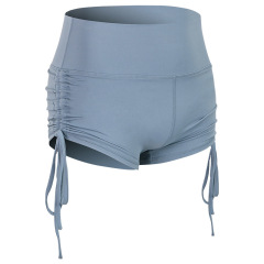 tunnel string tie up yoga shorts high waist butt lift gym sport short