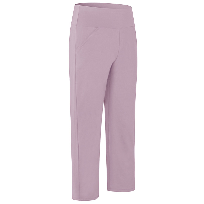 loose fit straight leg knitted high waist sport running pants
