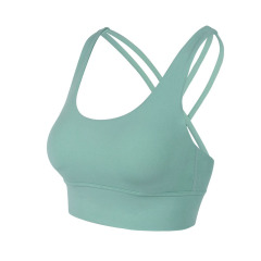back strip criss cross yoga bra top with detachable cup padding