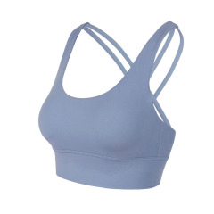 back strip criss cross yoga bra top with detachable cup padding