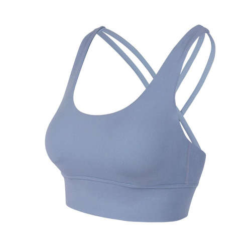 back strip criss cross yoga bra top with detachable cup padding