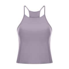 cropped women tank tops spaghetti strap yoga active sport vest