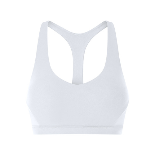 solid color racerback yoga bra top with detachable cup padding