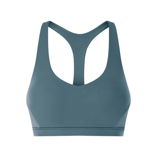solid color racerback yoga bra top with detachable cup padding