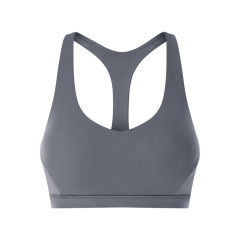 solid color racerback yoga bra top with detachable cup padding