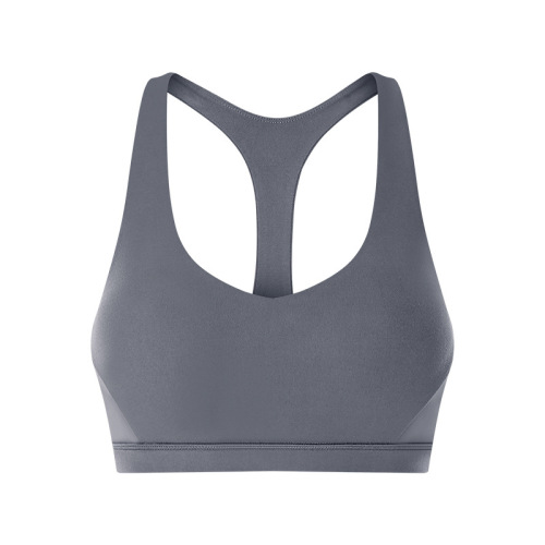 solid color racerback yoga bra top with detachable cup padding