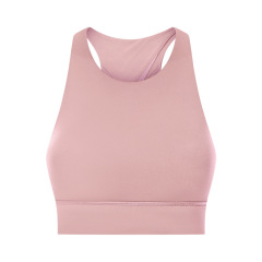 mesh cross back widen strap women high sport gym bra tops with detachable cup padding