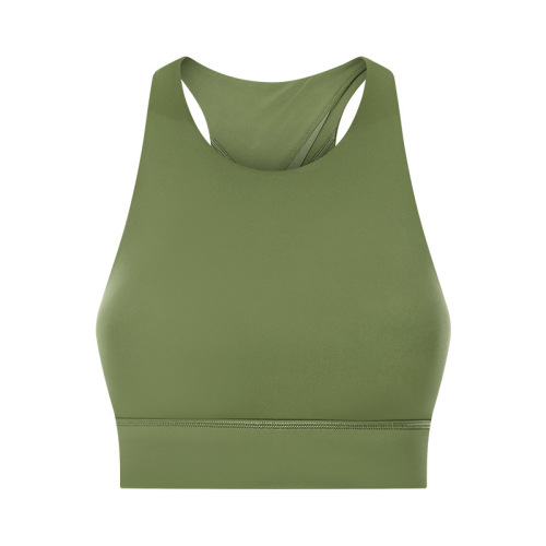 mesh cross back widen strap women high sport gym bra tops with detachable cup padding