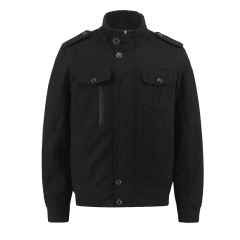 full cotton garment washing cargo jacket full zipper up tactical jacket