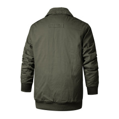sherpa lining winter cargo jacket full cotton over coat outerwear