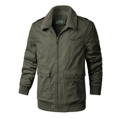 sherpa lining winter cargo jacket full cotton over coat outerwear