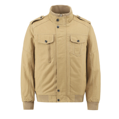 full cotton garment washing cargo jacket full zipper up tactical jacket