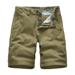 solid color leisure shorts full cotton cargo shorts
