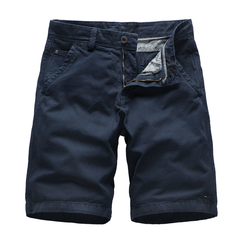solid color leisure shorts full cotton cargo shorts