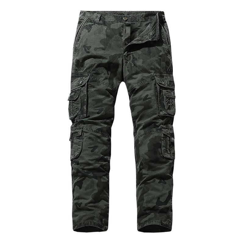 garment washing camouflage cargo pants multi pockets leisure hiking pants