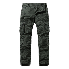 garment washing camouflage cargo pants multi pockets leisure hiking pants