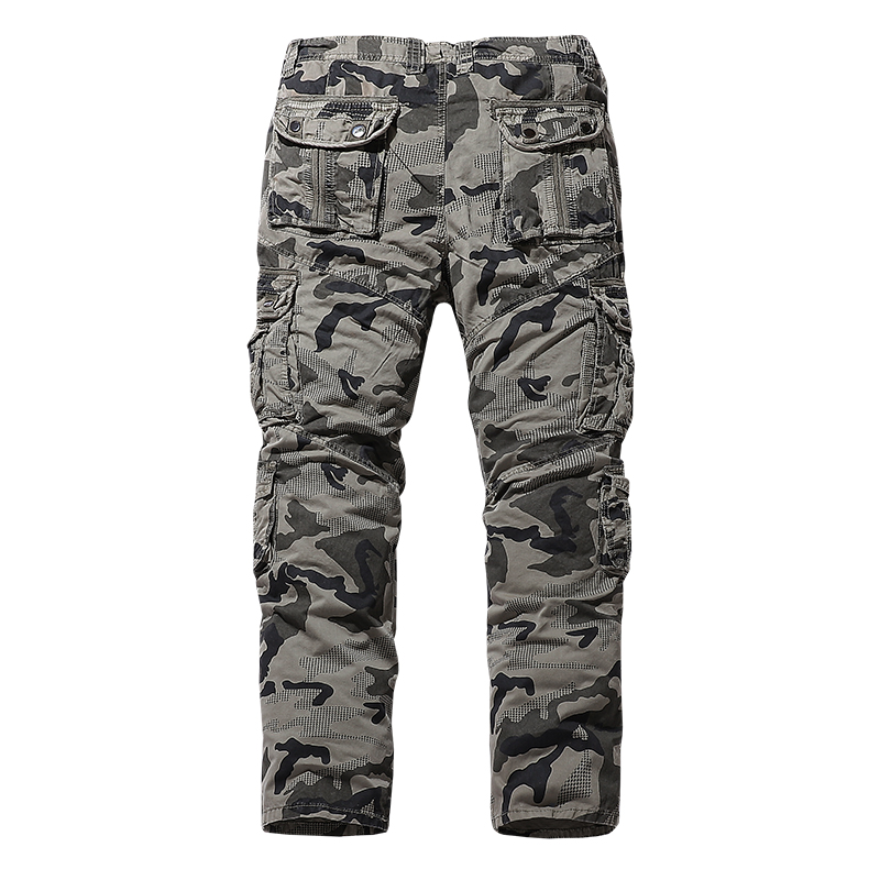 garment washing camouflage cargo pants multi pockets leisure hiking pants