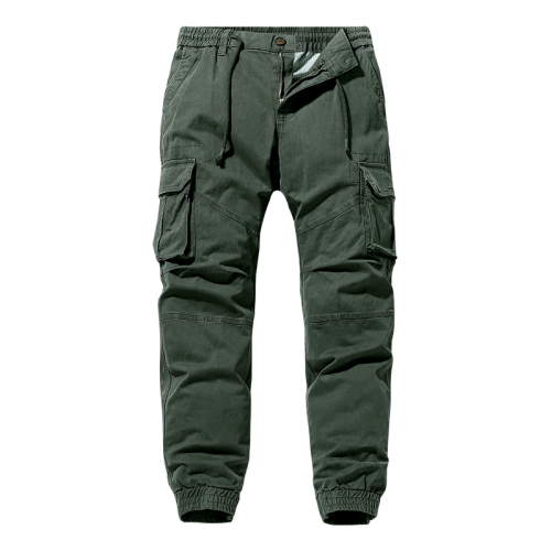 pure color full cotton mens cargo pants multi pocket hiking long pants