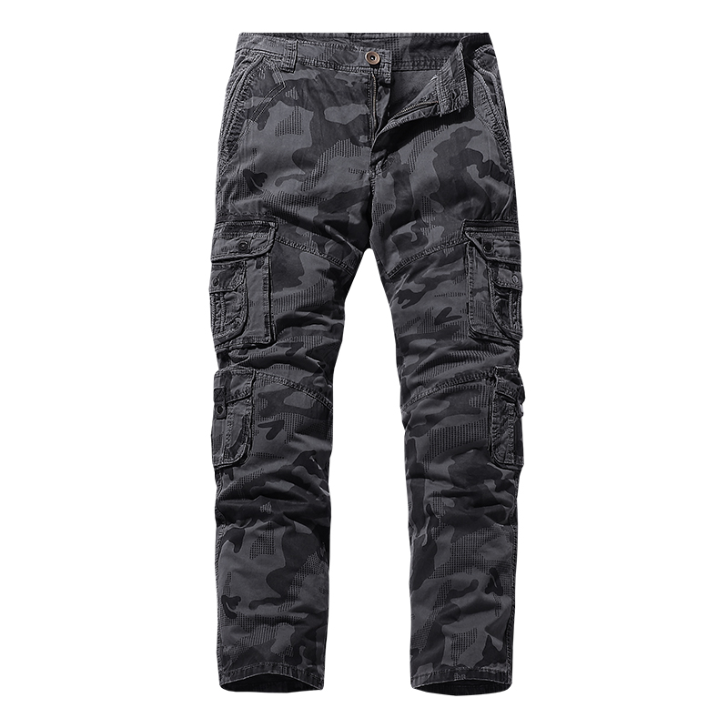 garment washing camouflage cargo pants multi pockets leisure hiking pants