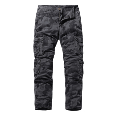 garment washing camouflage cargo pants multi pockets leisure hiking pants