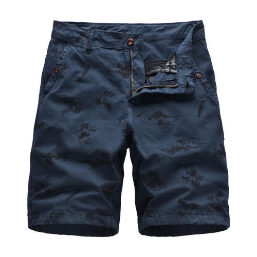 full printed mens cotton cargo shorts outdoor leisure male shorts