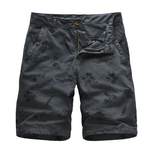 full printed mens cotton cargo shorts outdoor leisure male shorts
