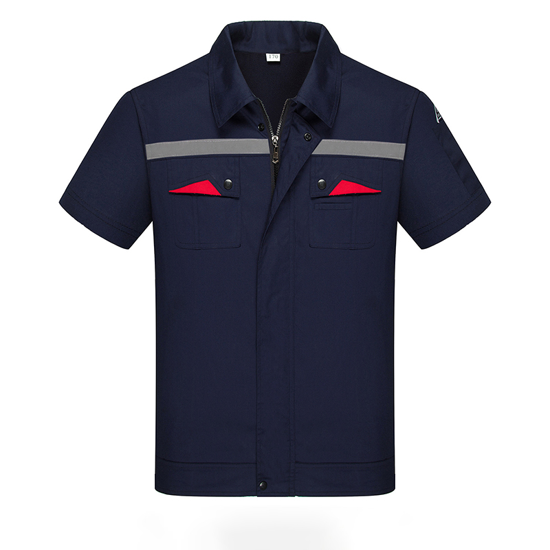 summer short sleeve workwear factory workshop uniform