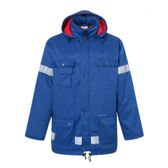 hooded reflective safety workwear jackets construction clothing industry worker electrician uniform winter work Jacket