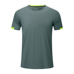 round collar solid color quick dry unisex sport tshirt team wear