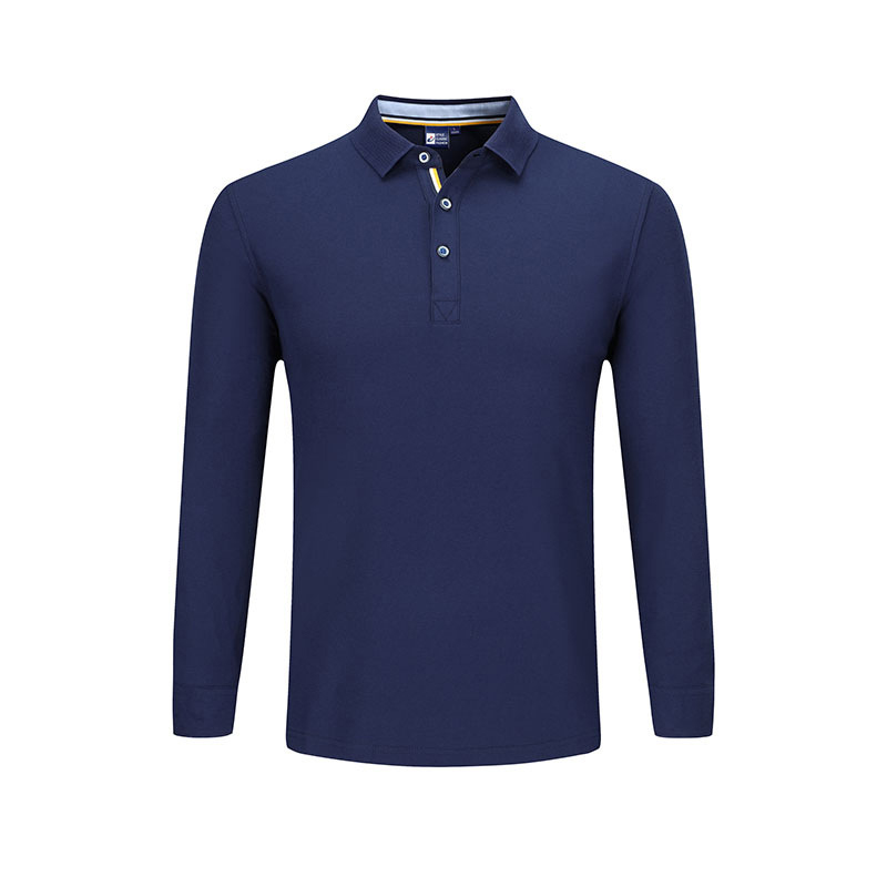 long sleeve 1/4 button opening unisex polo shirt team working uniform