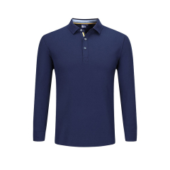 long sleeve 1/4 button opening unisex polo shirt team working uniform