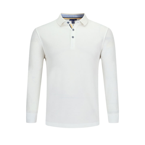 long sleeve 1/4 button opening unisex polo shirt team working uniform