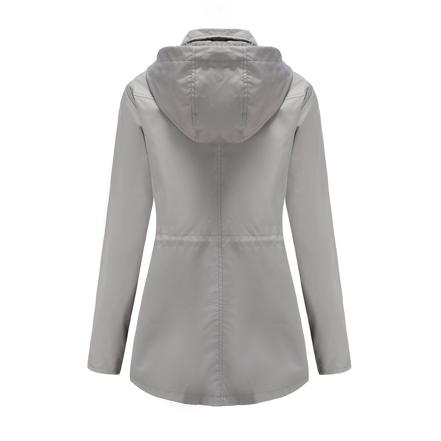 mistral long women trench coat hooded zipper autumn windbreaker jacket