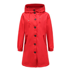 deep cover women trench coat hooded button windbreaker jacket