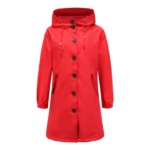 deep cover women trench coat hooded button windbreaker jacket