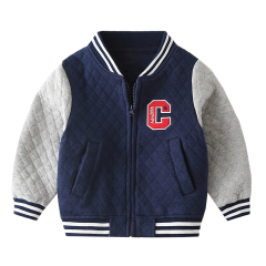 diamond quilted kids bomber jacket autumn warm kids trench coat windbreaker