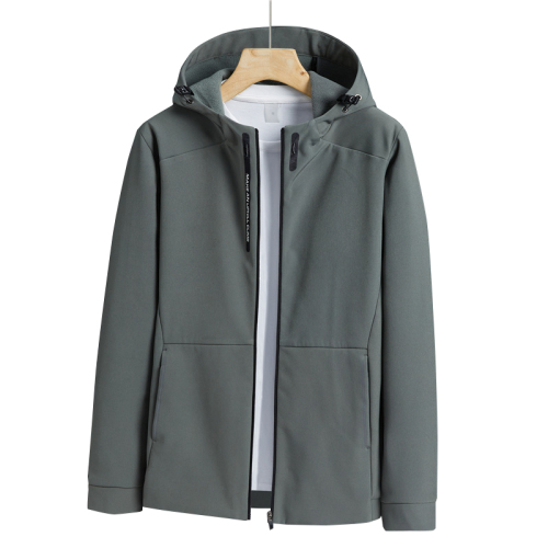 fleece lined softshell outdoor jacket hooded windproof urban windbreaker