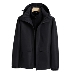 pure color 2 in 1 urban outdoor coat lined with polar fleece jacket windproof ski wear