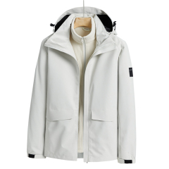pure color 2 in 1 urban outdoor coat lined with polar fleece jacket windproof ski wear
