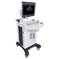 Black and White Full-Digital Ultrasound Scanner Trolley