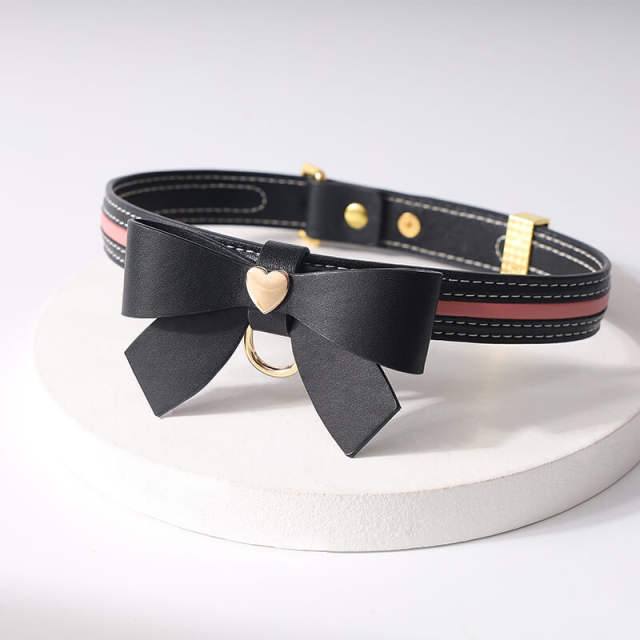 Love Heart Butterfly Leather Collar For Man